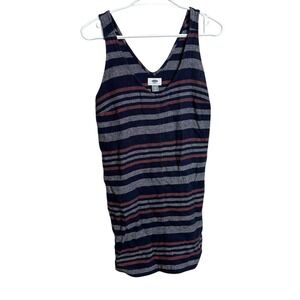Old Navy Striped Linen Blend Tank‎ Dress XS Boho Casual Summer Coastal